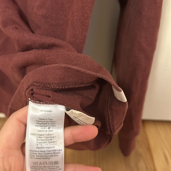 Madewell men’s rustic maroon long sleeve pullover size medium - Picture 5 of 7